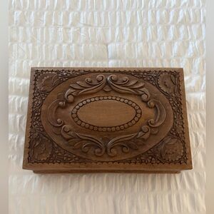 Intricately Carved Wooden Box